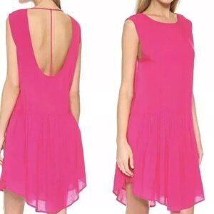 IRO Olivia Fuchsia T Back Sleeveless Drop Waist Short Dress Women Size 36